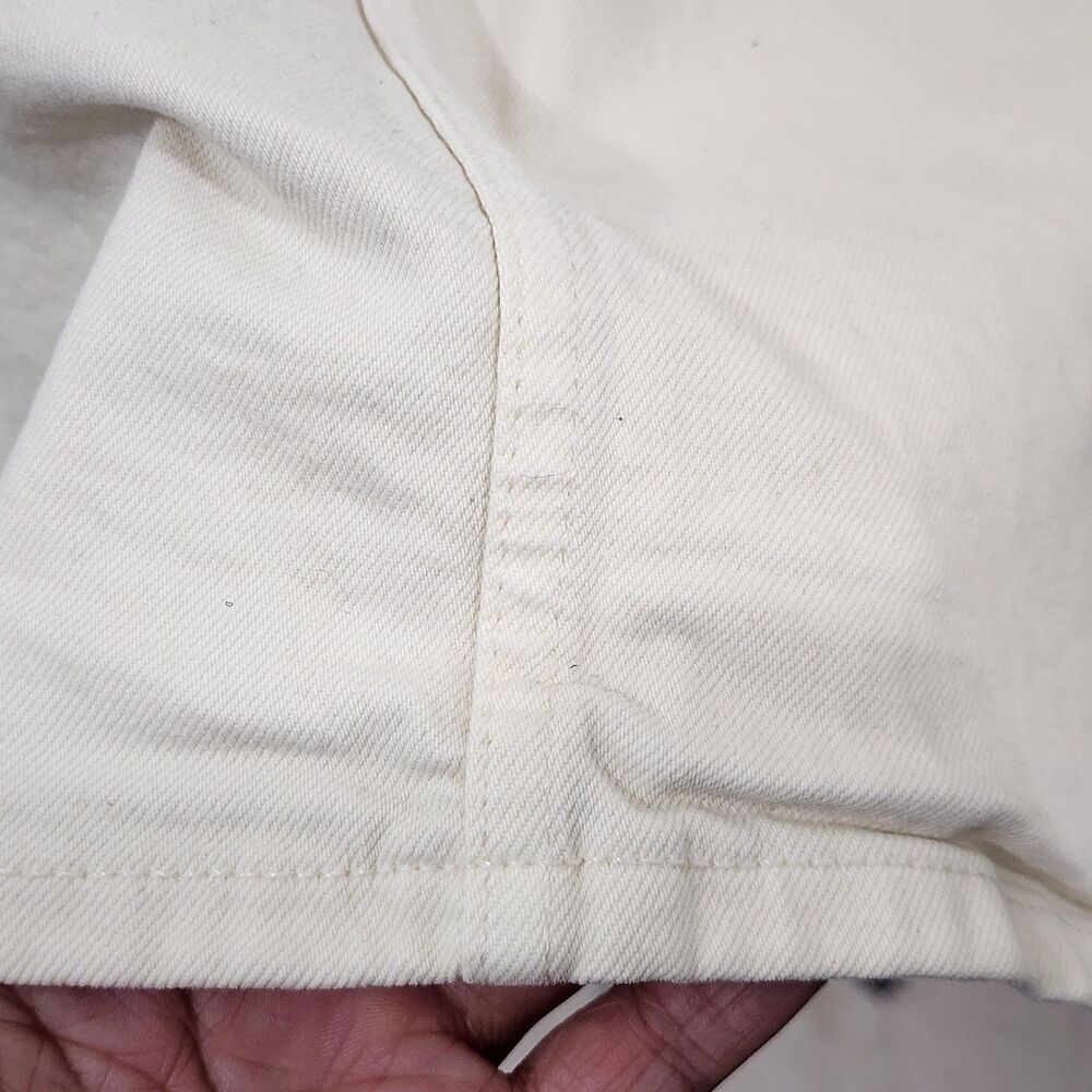 Banana Republic Denim Flare Maxi Skirt Ivory Cream High-waisted Jean NWT Size 16 - Picture 13 of 15